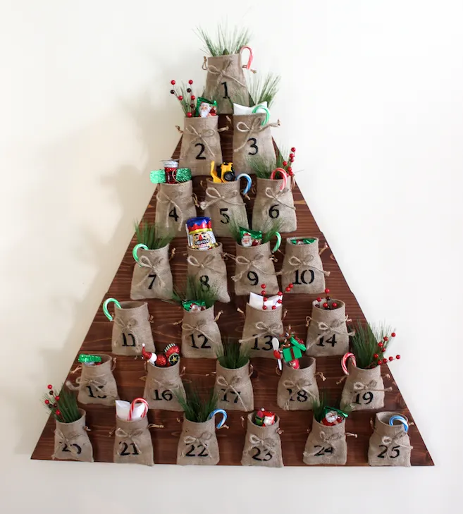 DIY Tree Advent Calendar | Pottery Barn Knock Off | Free Plans | Rogue Engineer