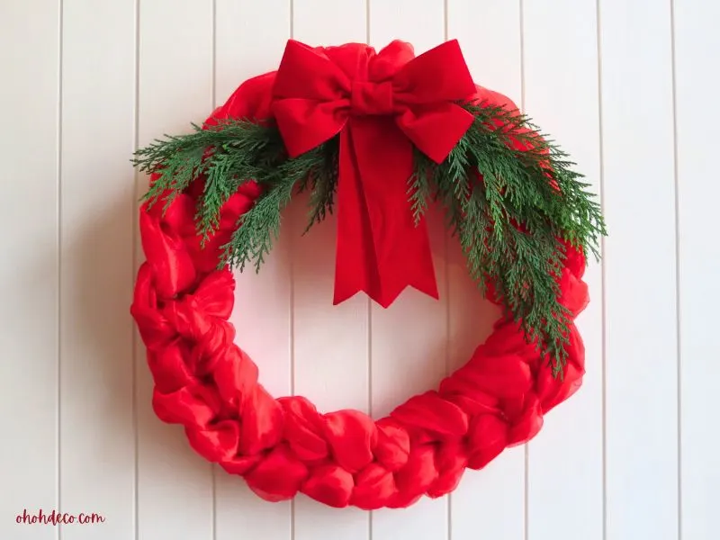diy fabric wreath