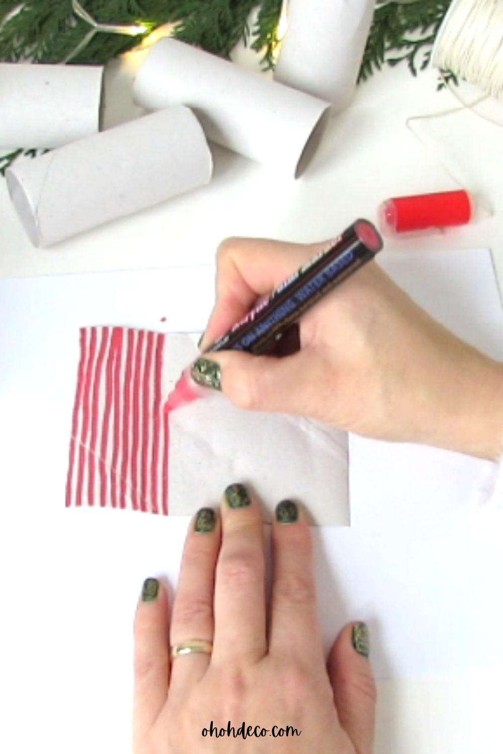 Dibujar en los rollos de papel