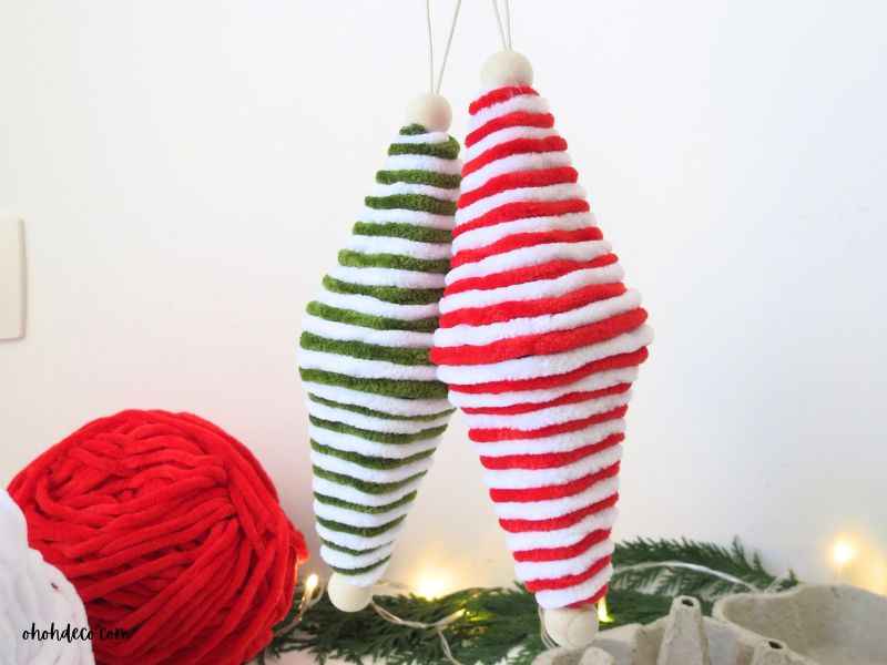 egg carton Christmas decorations