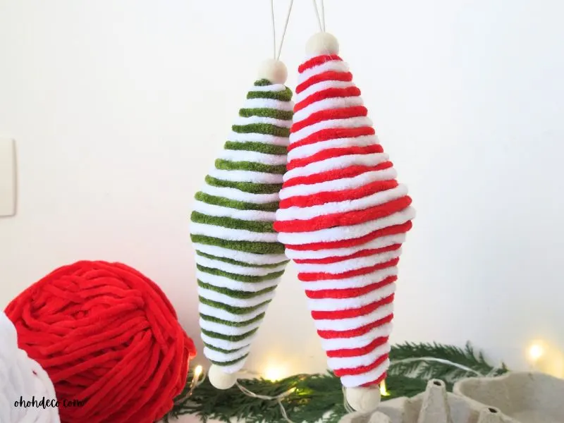 egg carton Christmas decorations