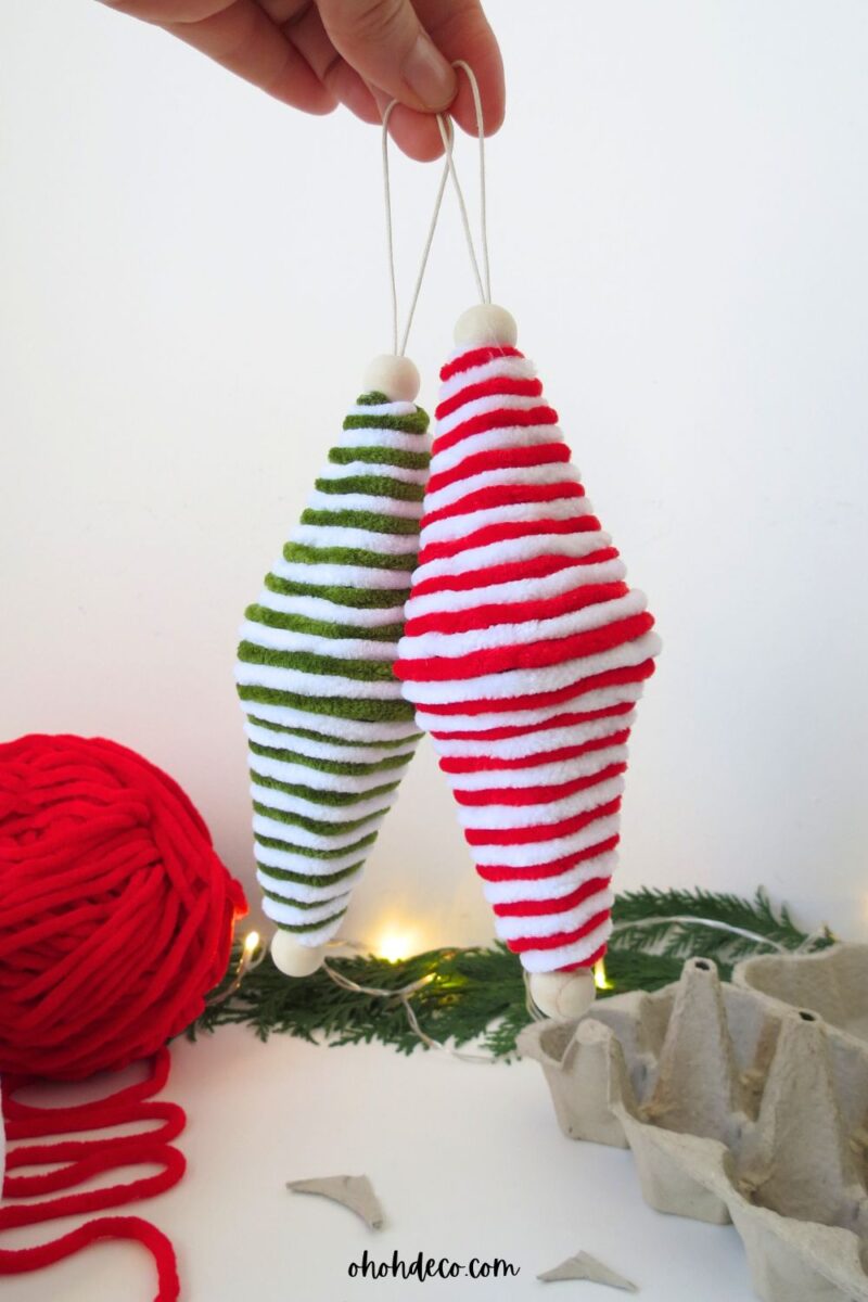 Xmas Ropes Carton From Trash to Treasure: Egg Carton Christmas Decorations