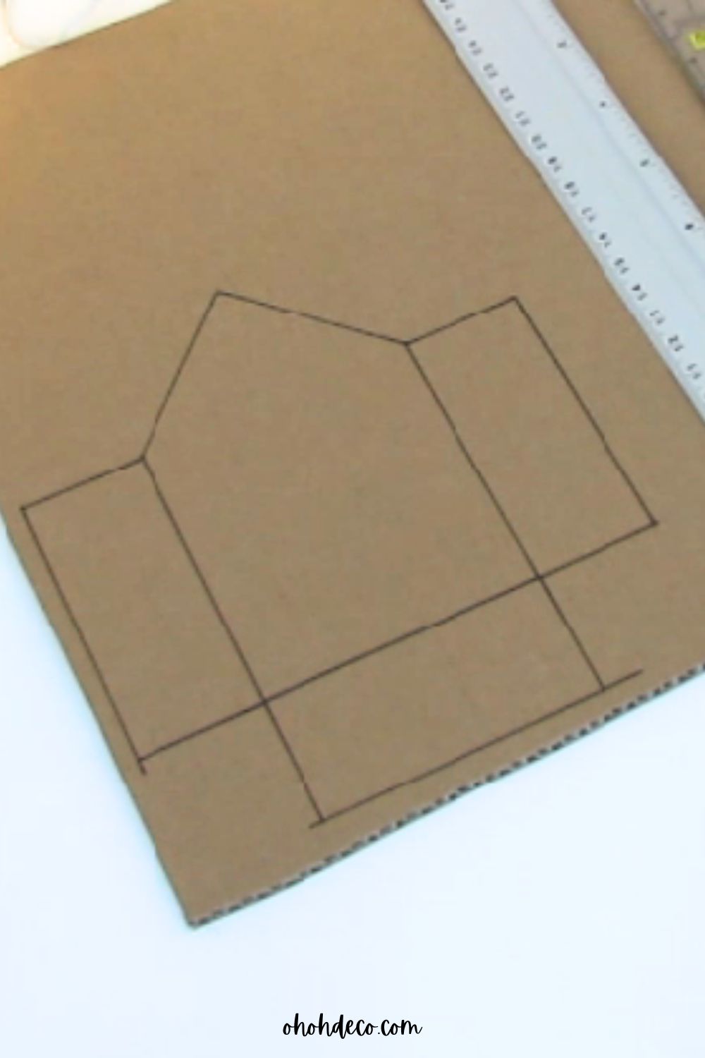 draw a house on cardboard
