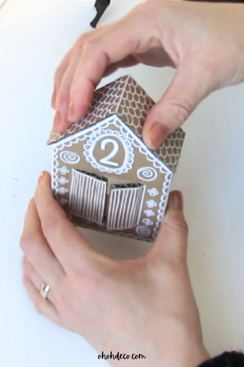 make a christmas village with cardboard