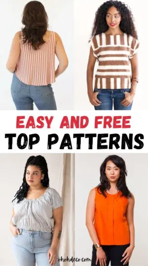 21 Free top sewing patterns