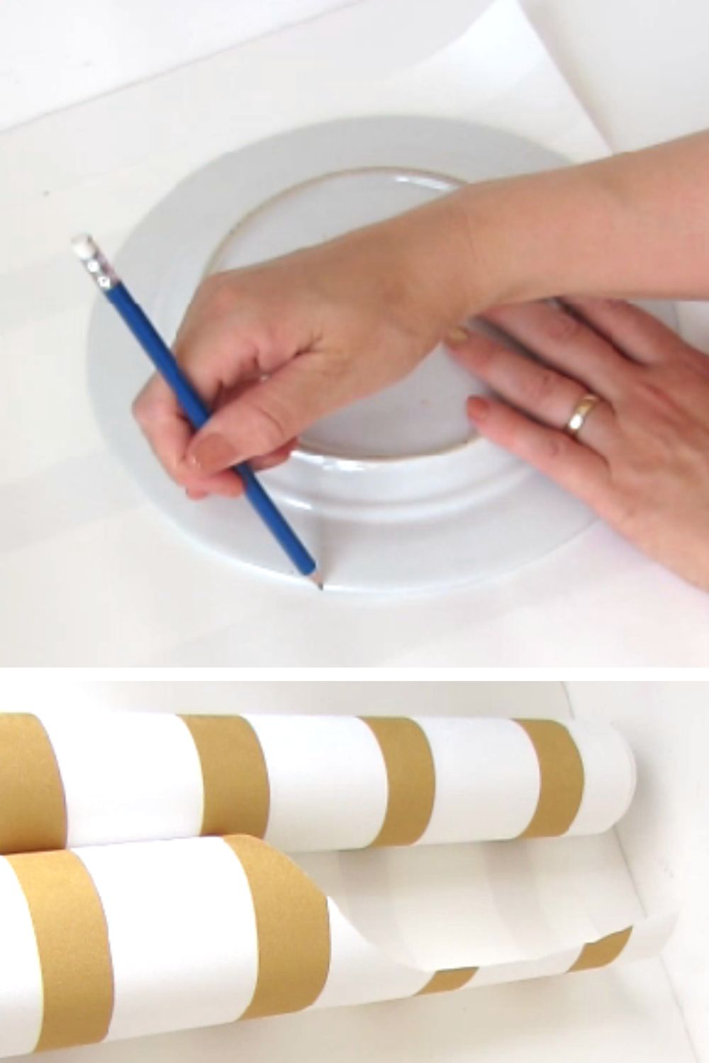 use a plate as template to draw a circle