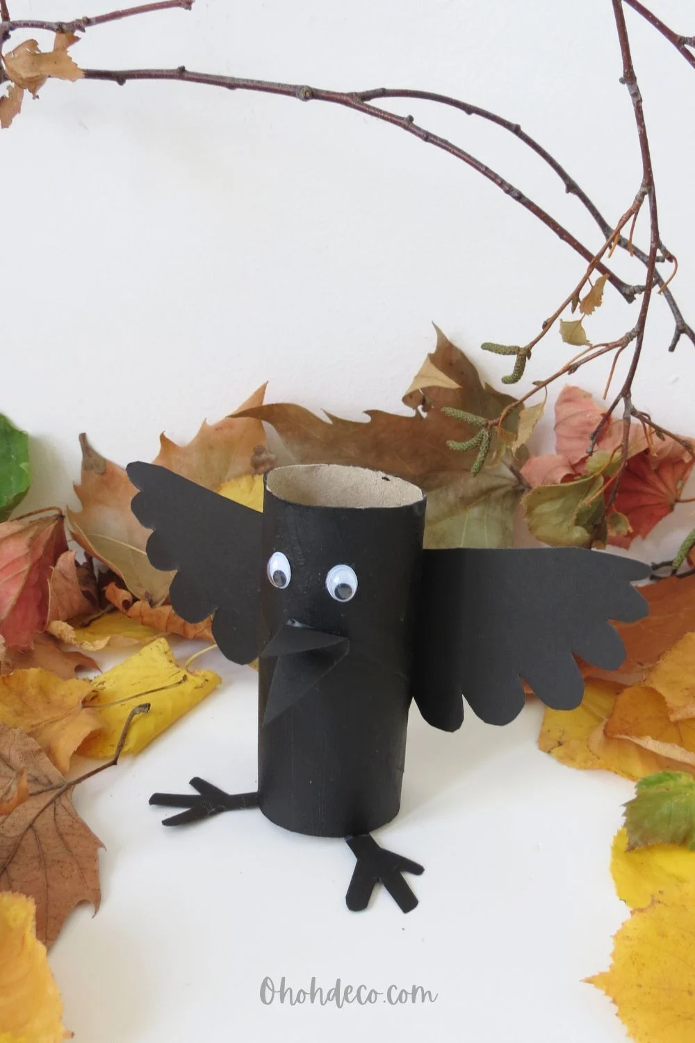 toilet paper roll raven