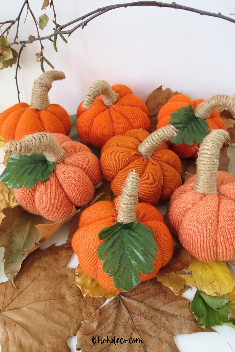 mini pumpkin crafts with lonely socks