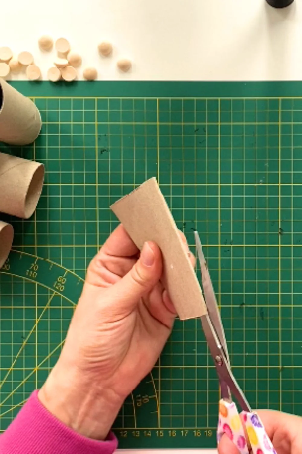 cut the toilet paper roll