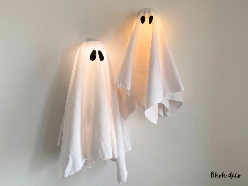 diy ghost decorations for Halloween