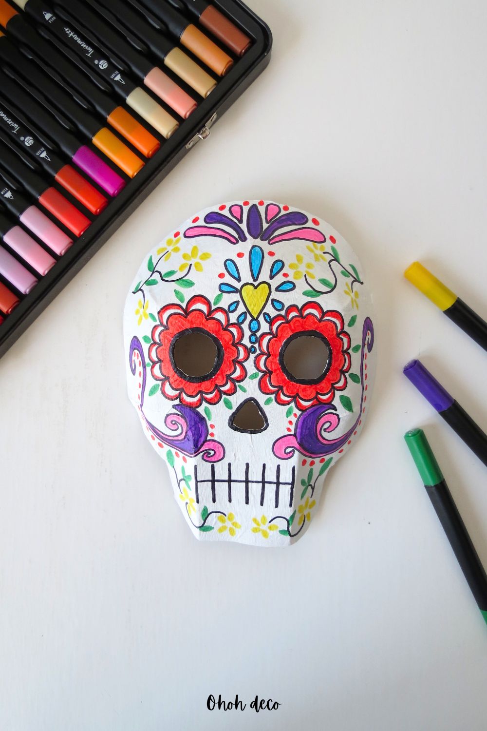 make a sugar skull mask