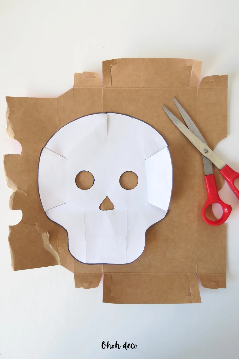 make a skull mask with cardboard