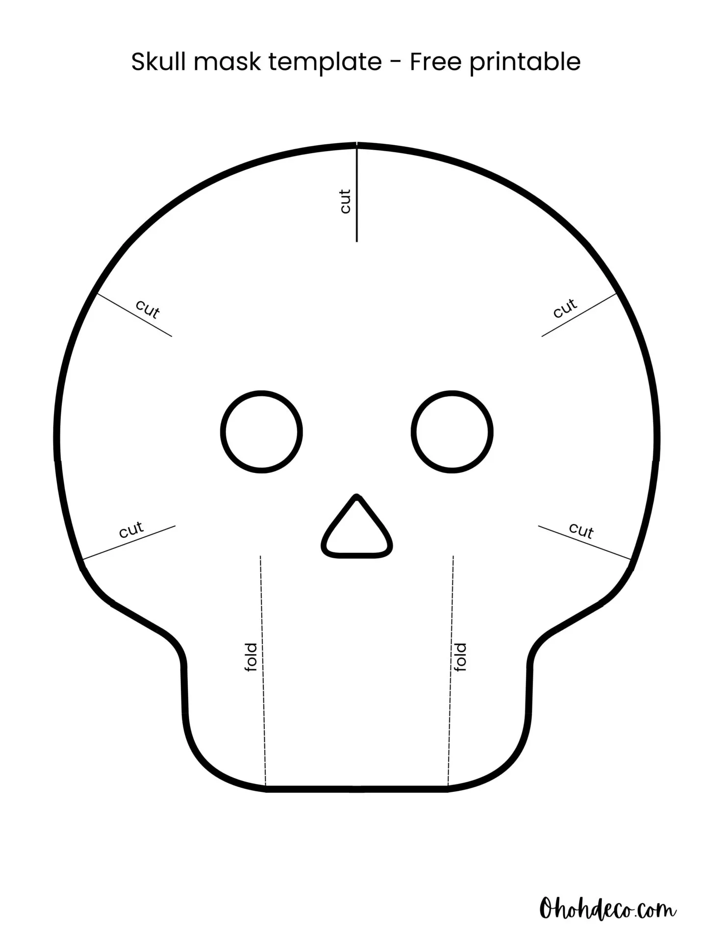 skull mask template free