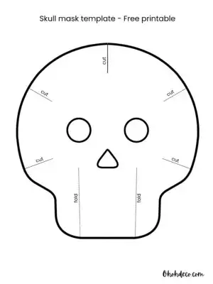 skull template calavera