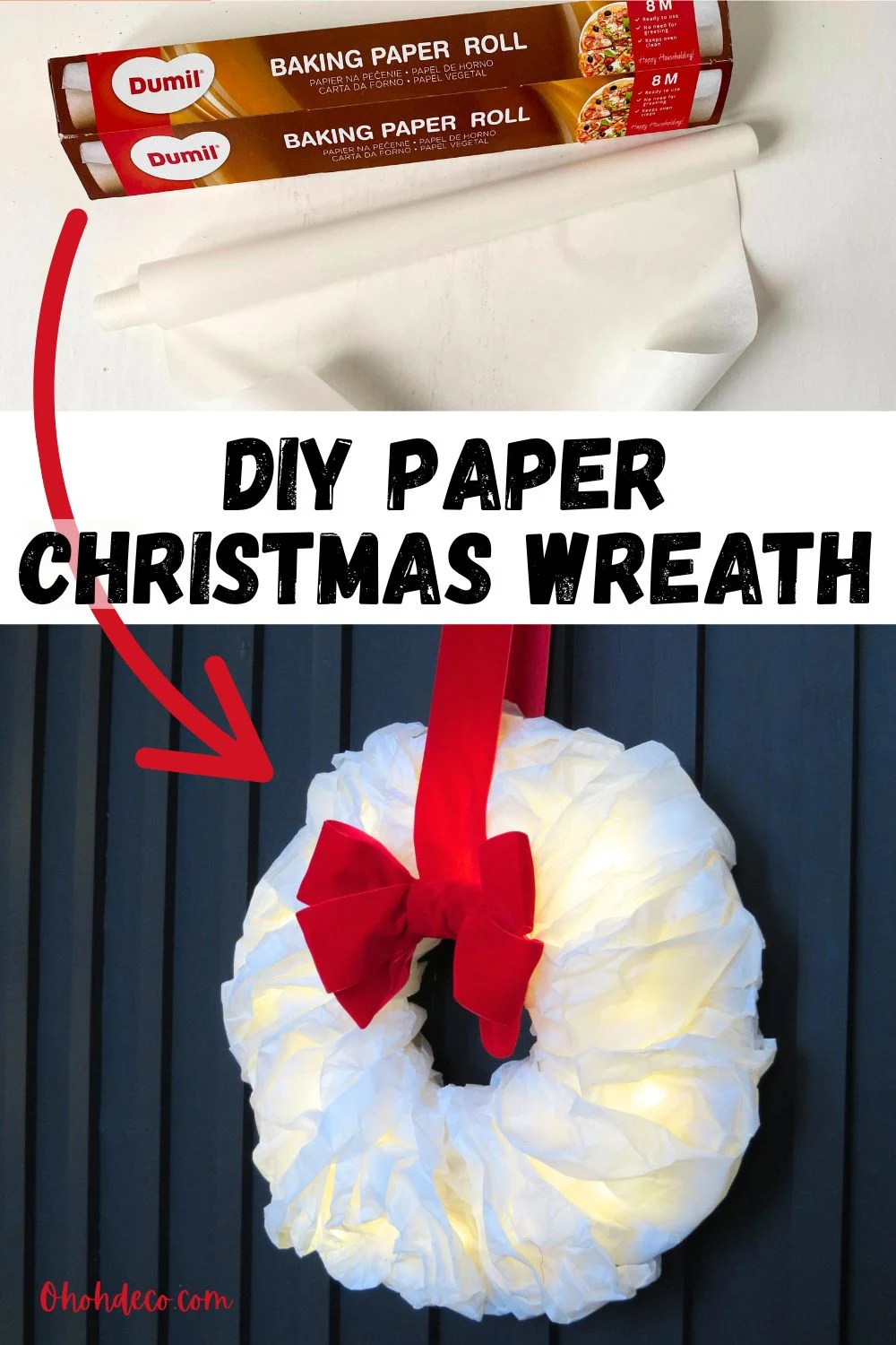 paper christmas wreath
