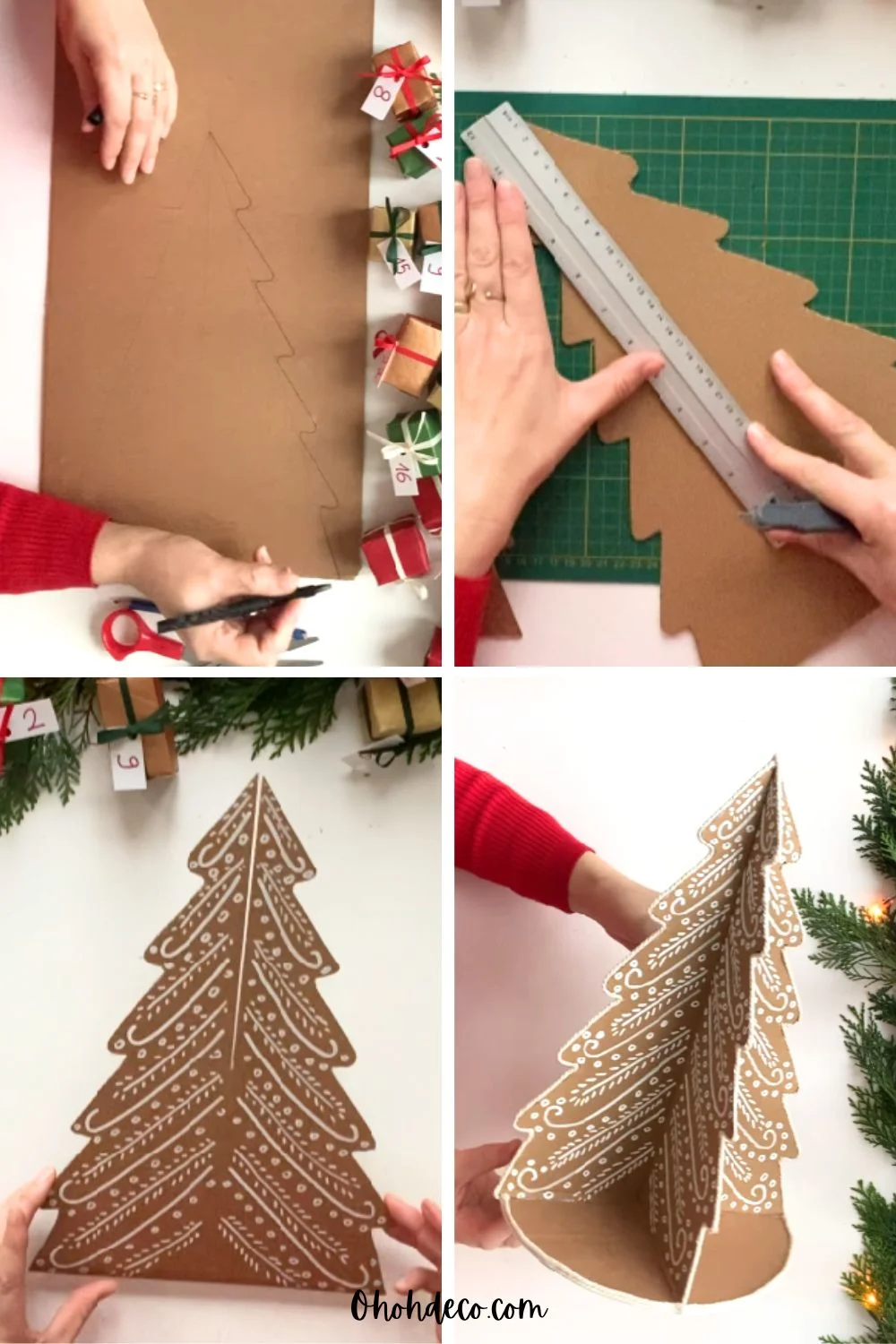 DIY Christmas tree with cardboard