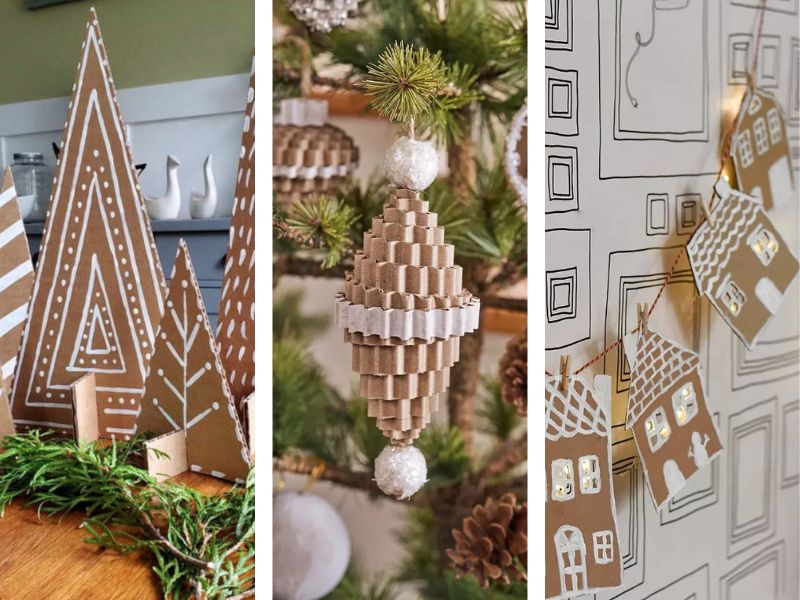 cardboard Christmas decorations and crafts