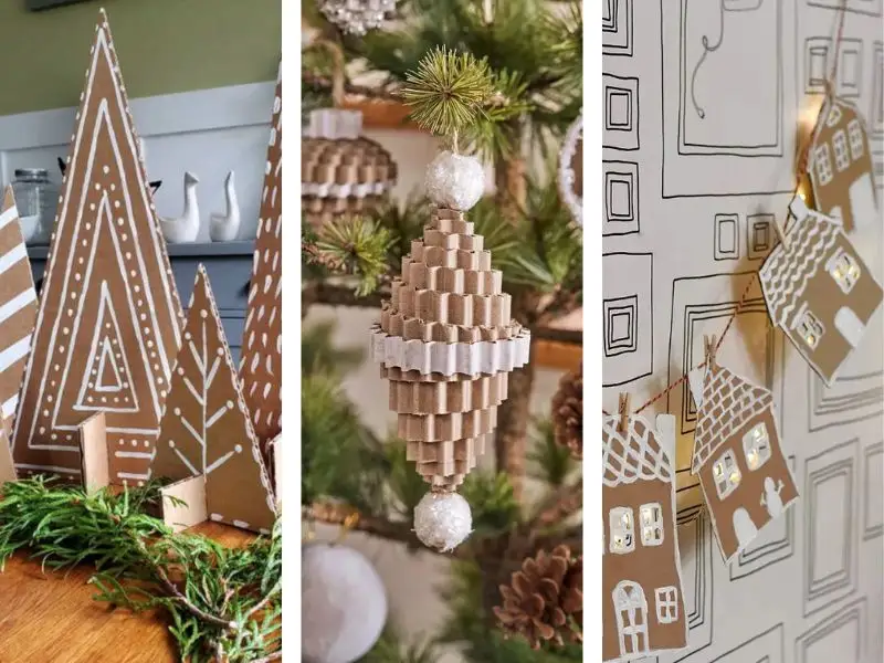 cardboard Christmas decorations and crafts