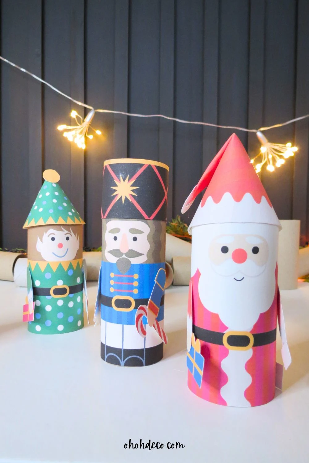 toilet paper rolls christmas figures