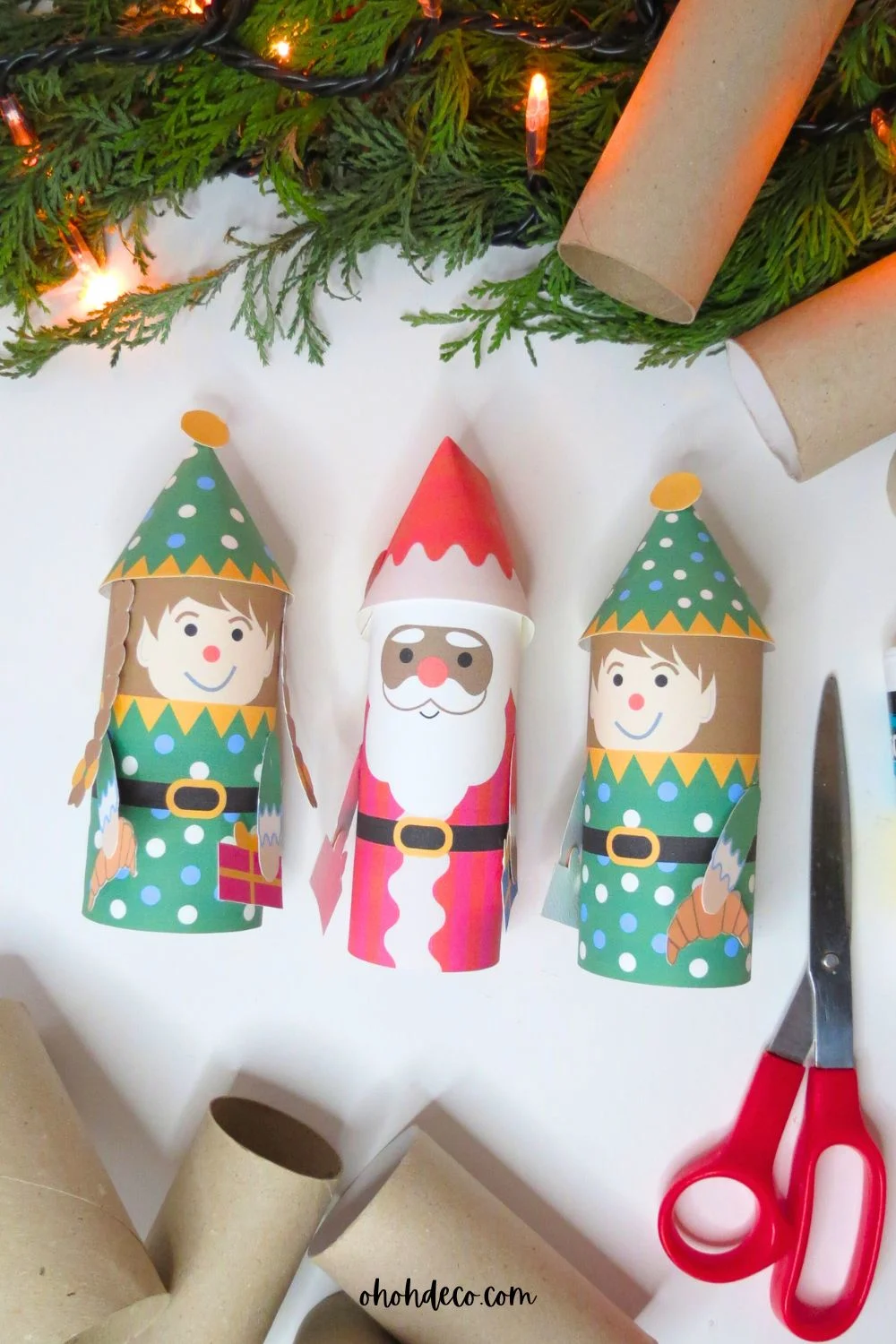 toilet paper roll santa and elf