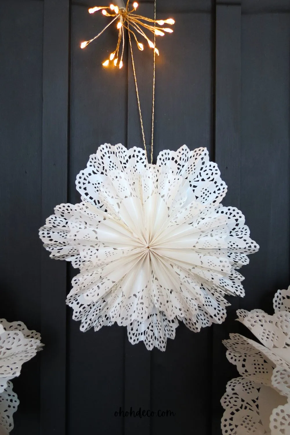 diy paper doilies snowflakes