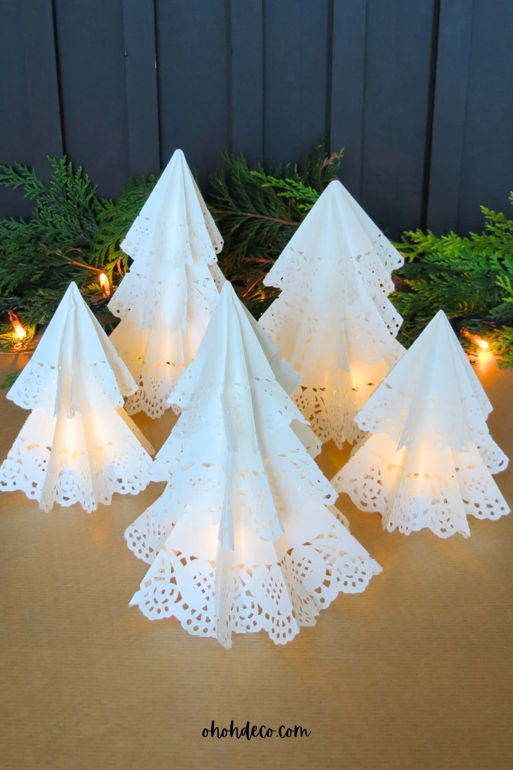 diy paper doilies christmas tree