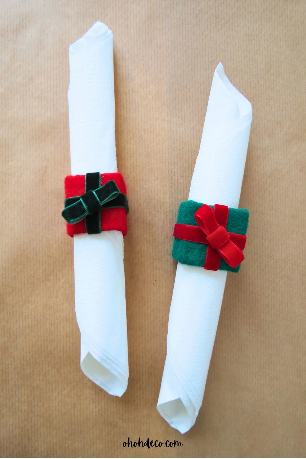 diy napkin rings tiny gift