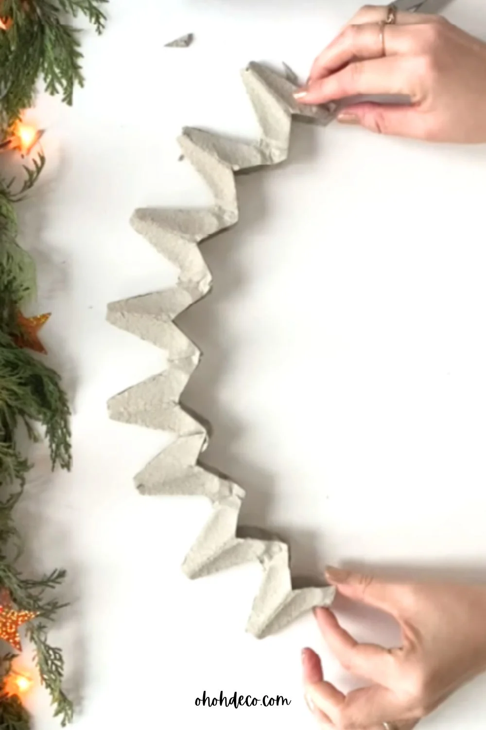 recycled christmas decorations with egg carton