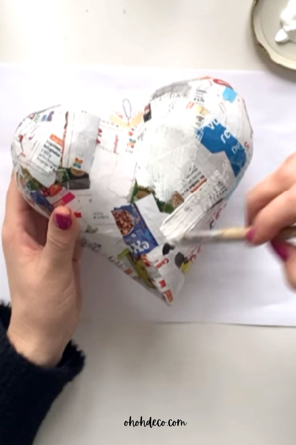 paint the heart ornament