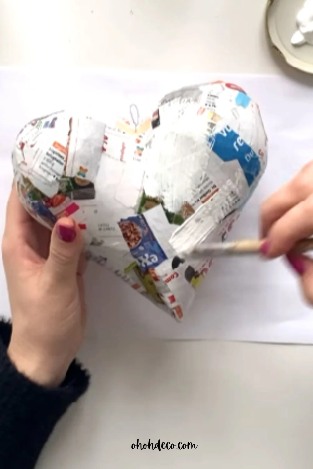 paint the heart ornament