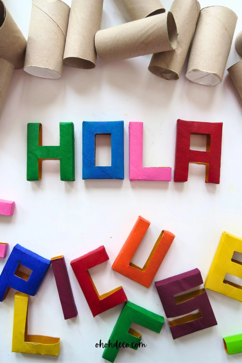 toilet paper roll 3D letters