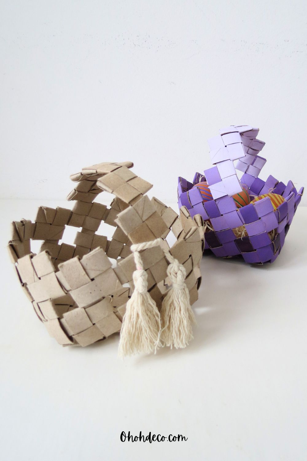 make toilet paper rolls baskets
