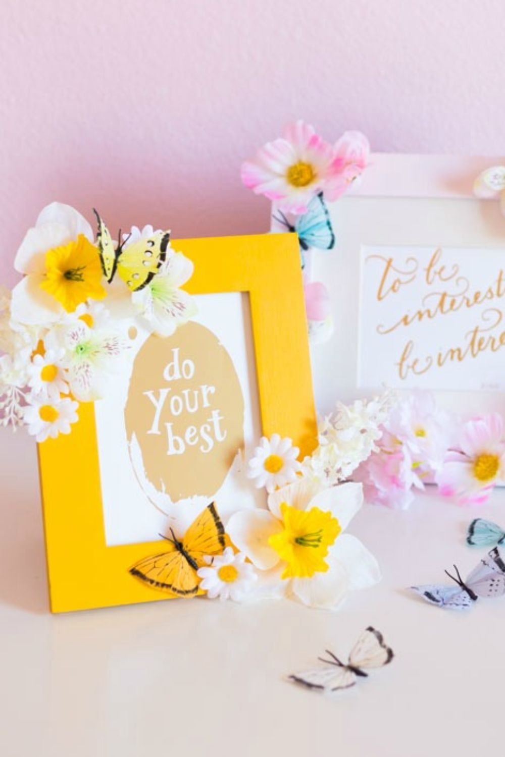 create a floral frame