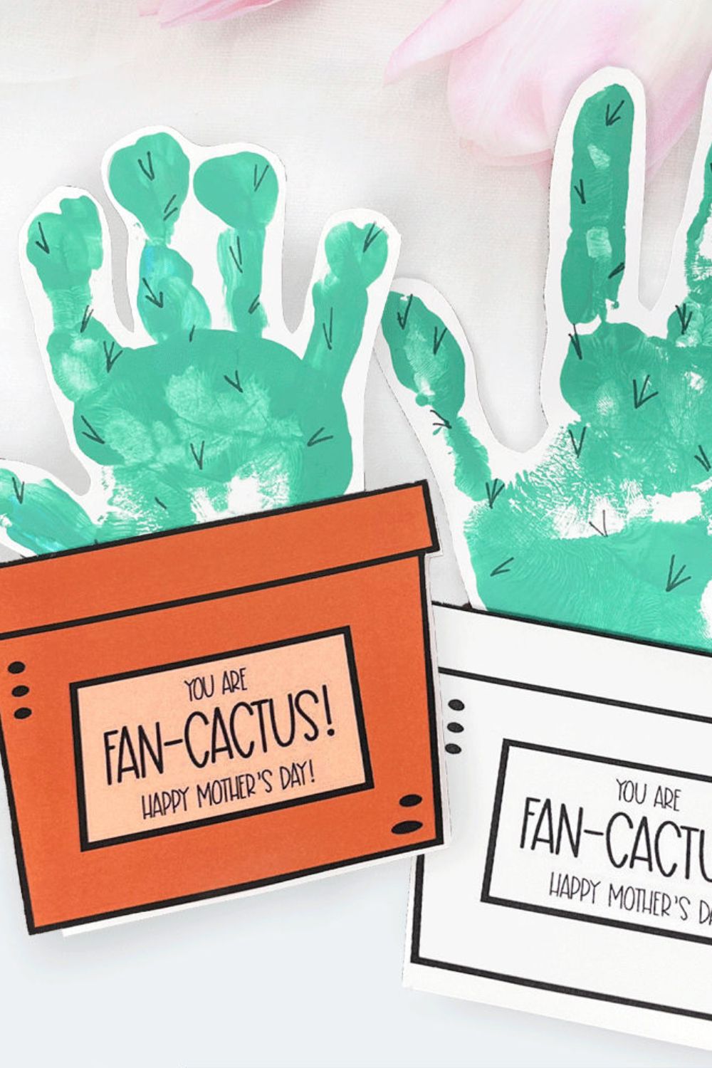 handprint cactus for mother's day