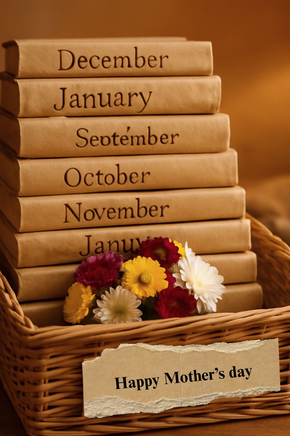 Happy mothers day gift basket book