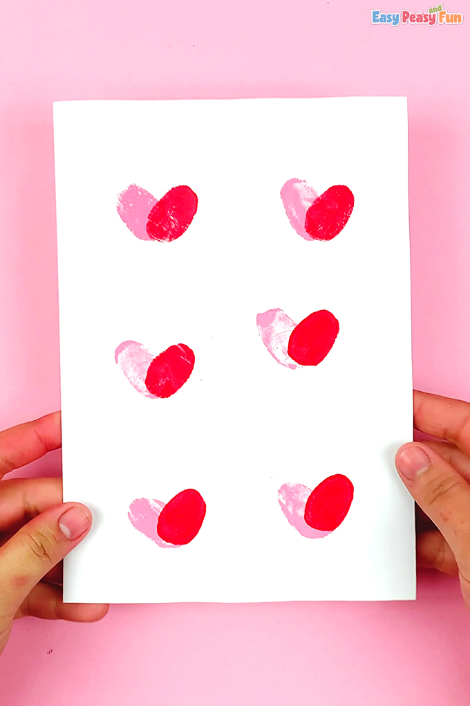 finger print heart card