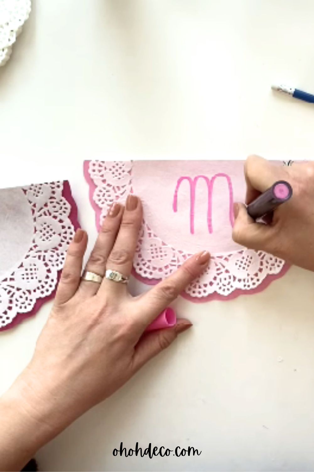write message on paper doilies