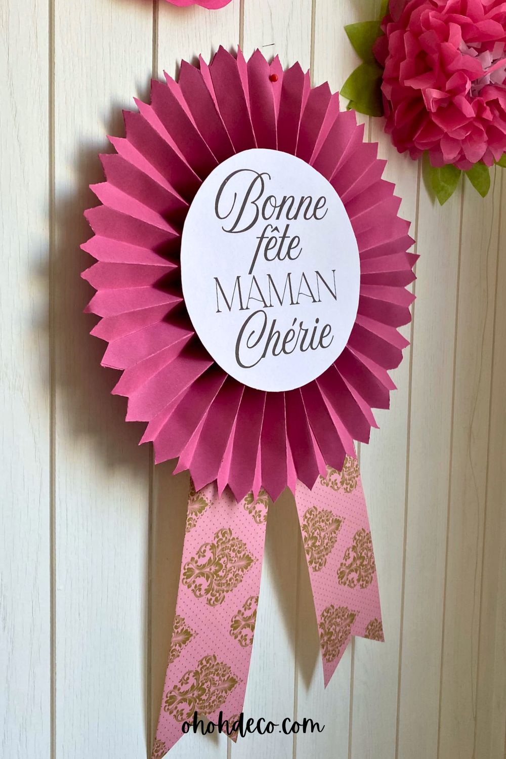 mother's day decoration paper medal