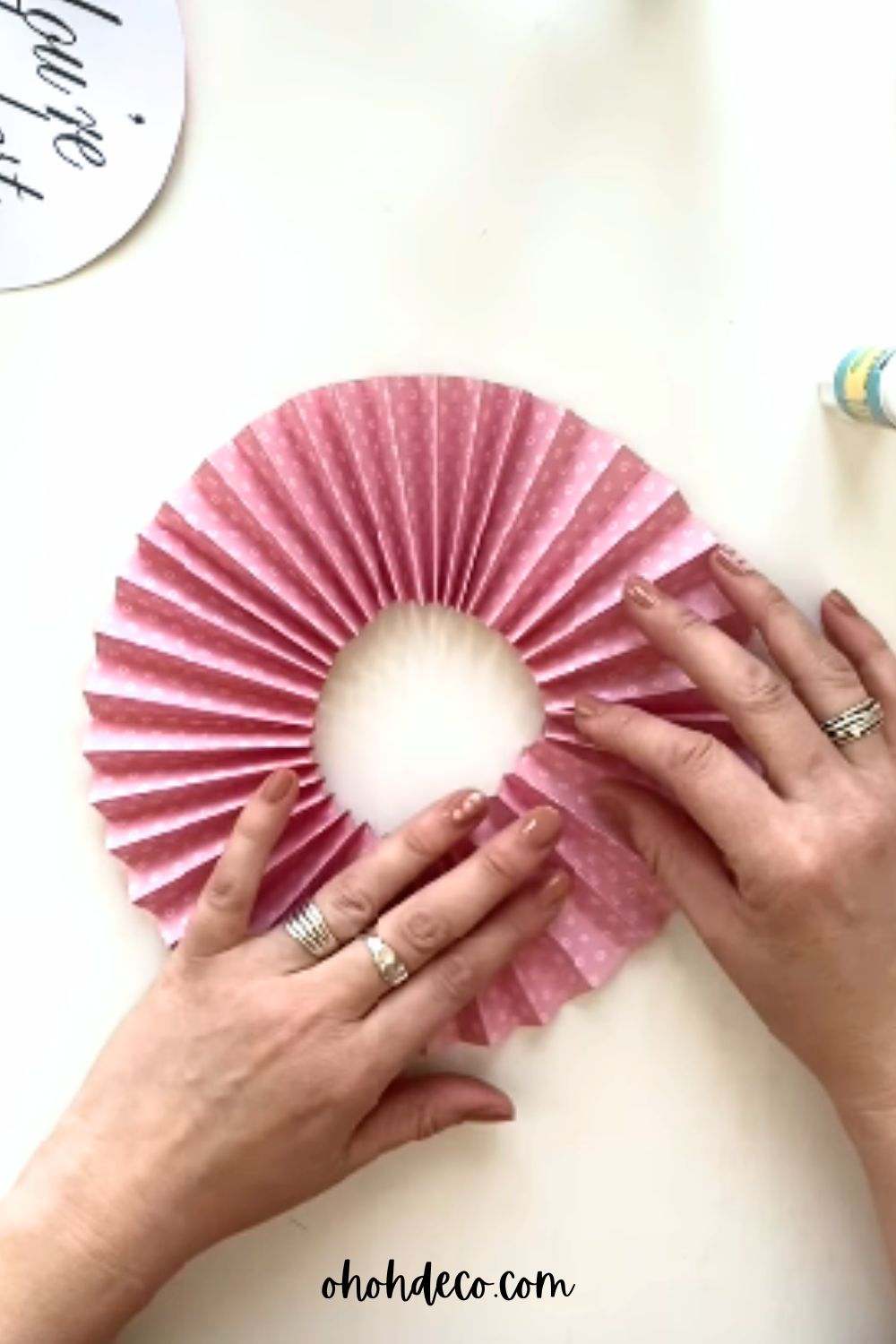 glue the paper strips