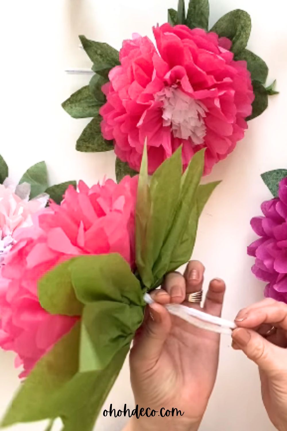 Tissue Paper Flower Craft
