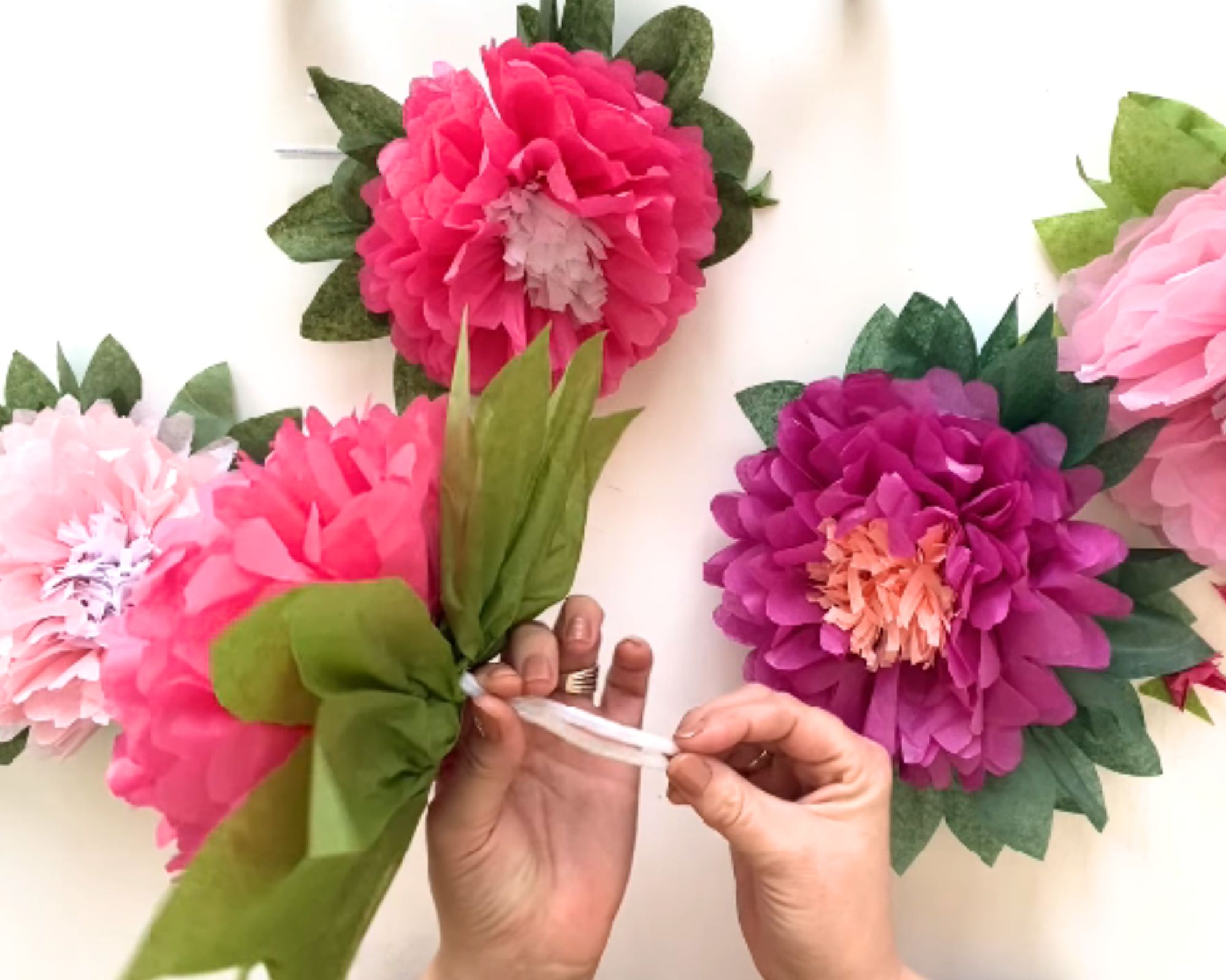 Tissue Paper Flower Craft