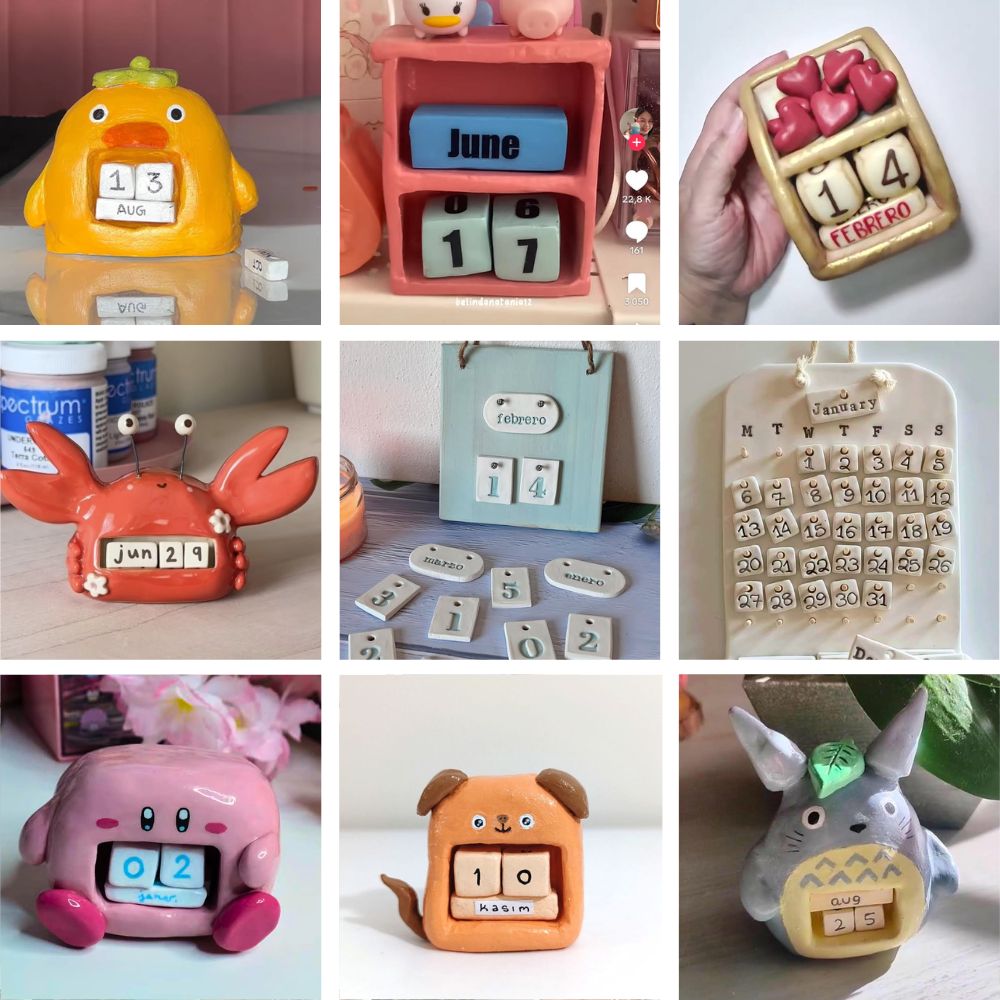 diy clay calendars