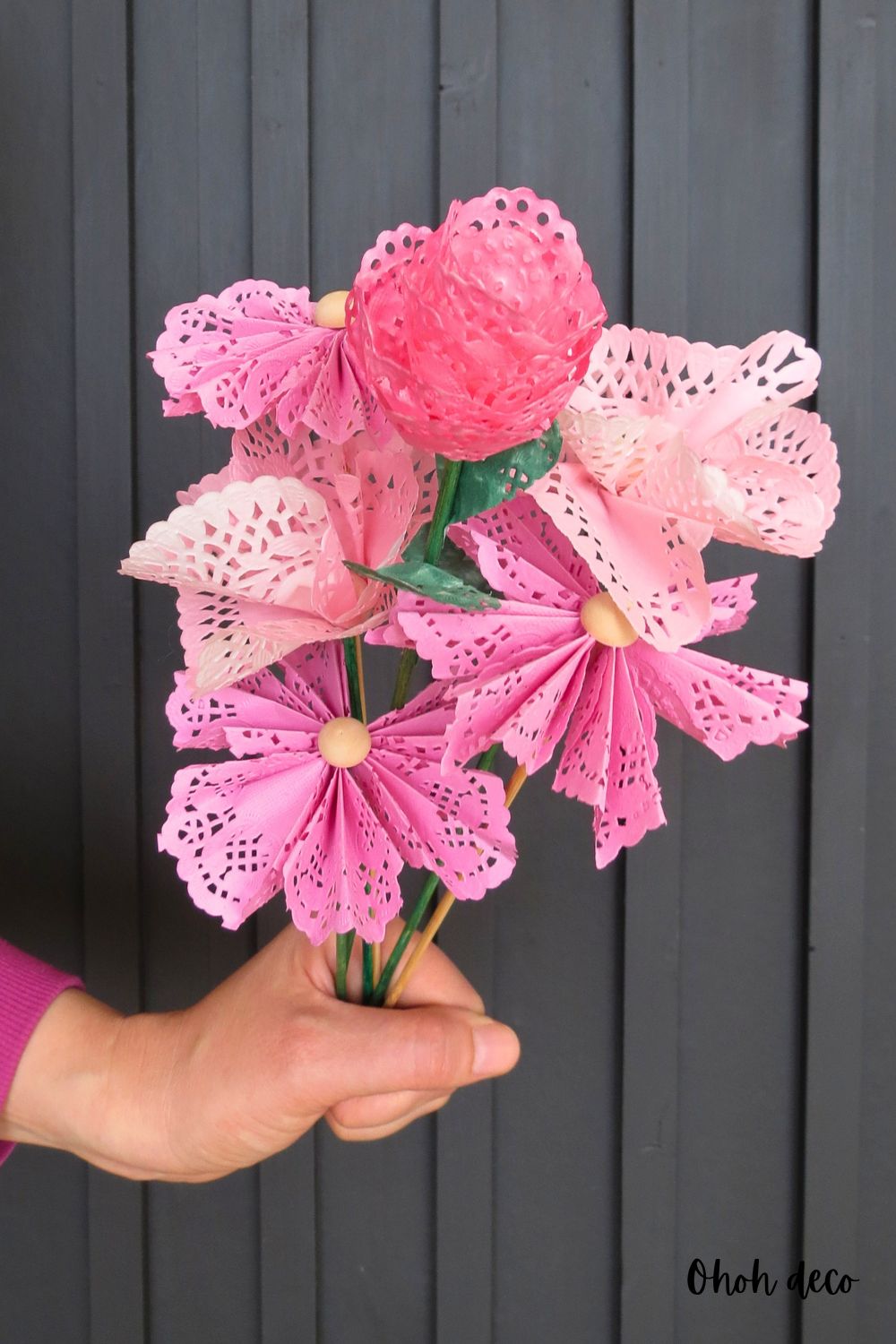 pink paper flower