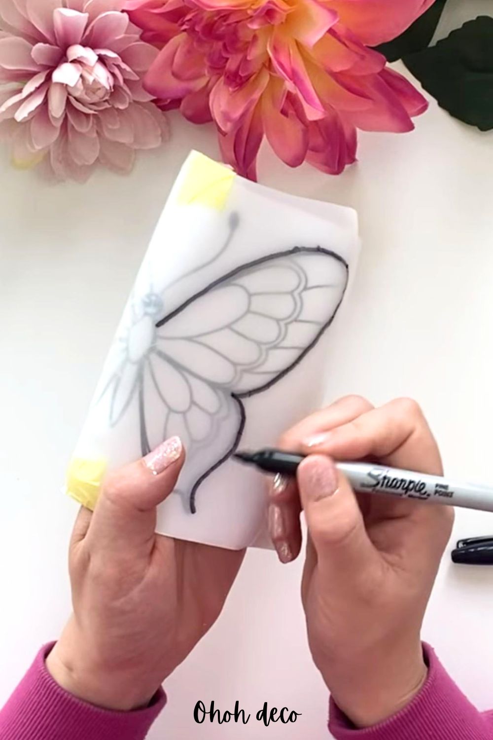 draw butterfly template