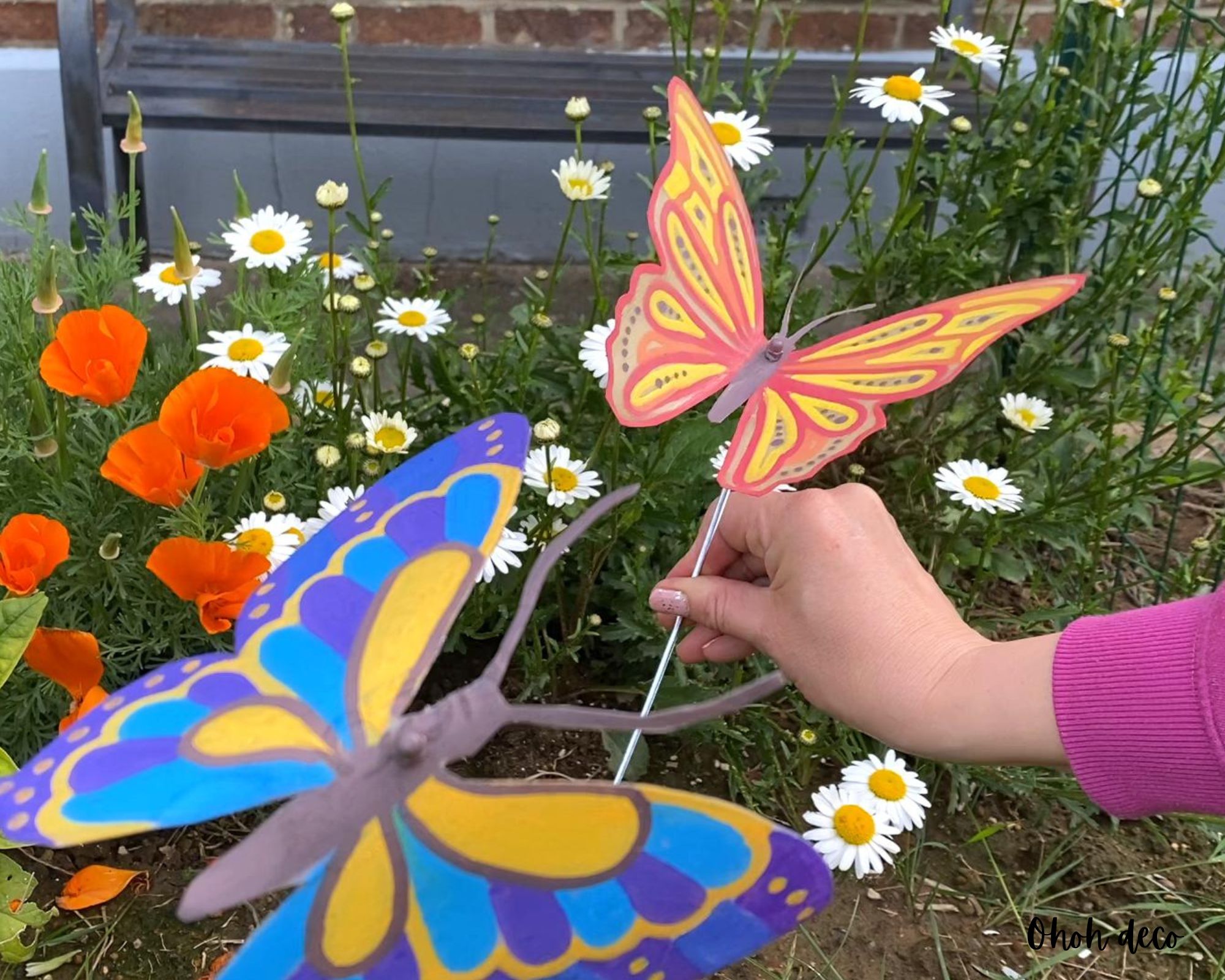 decorative garden stakes easy DIY