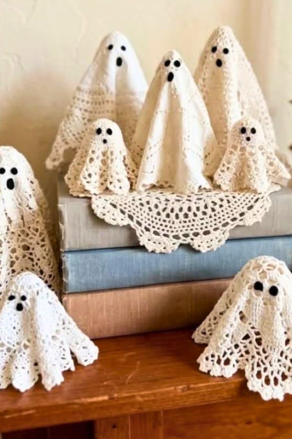 diy doily lace ghost