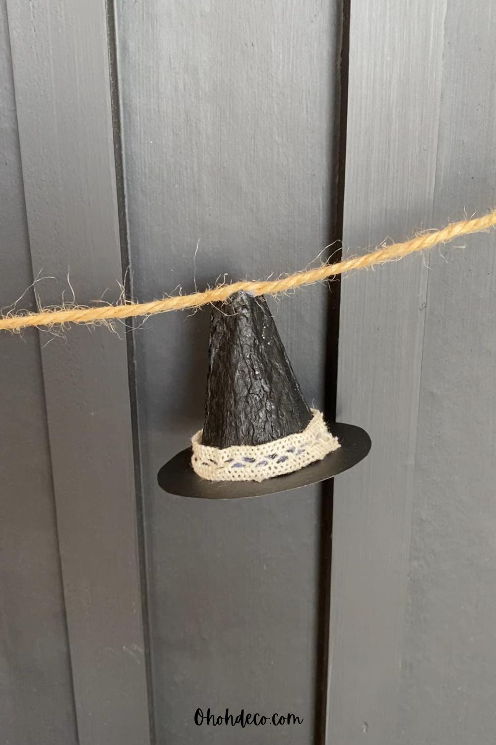 diy witch hat with egg carton