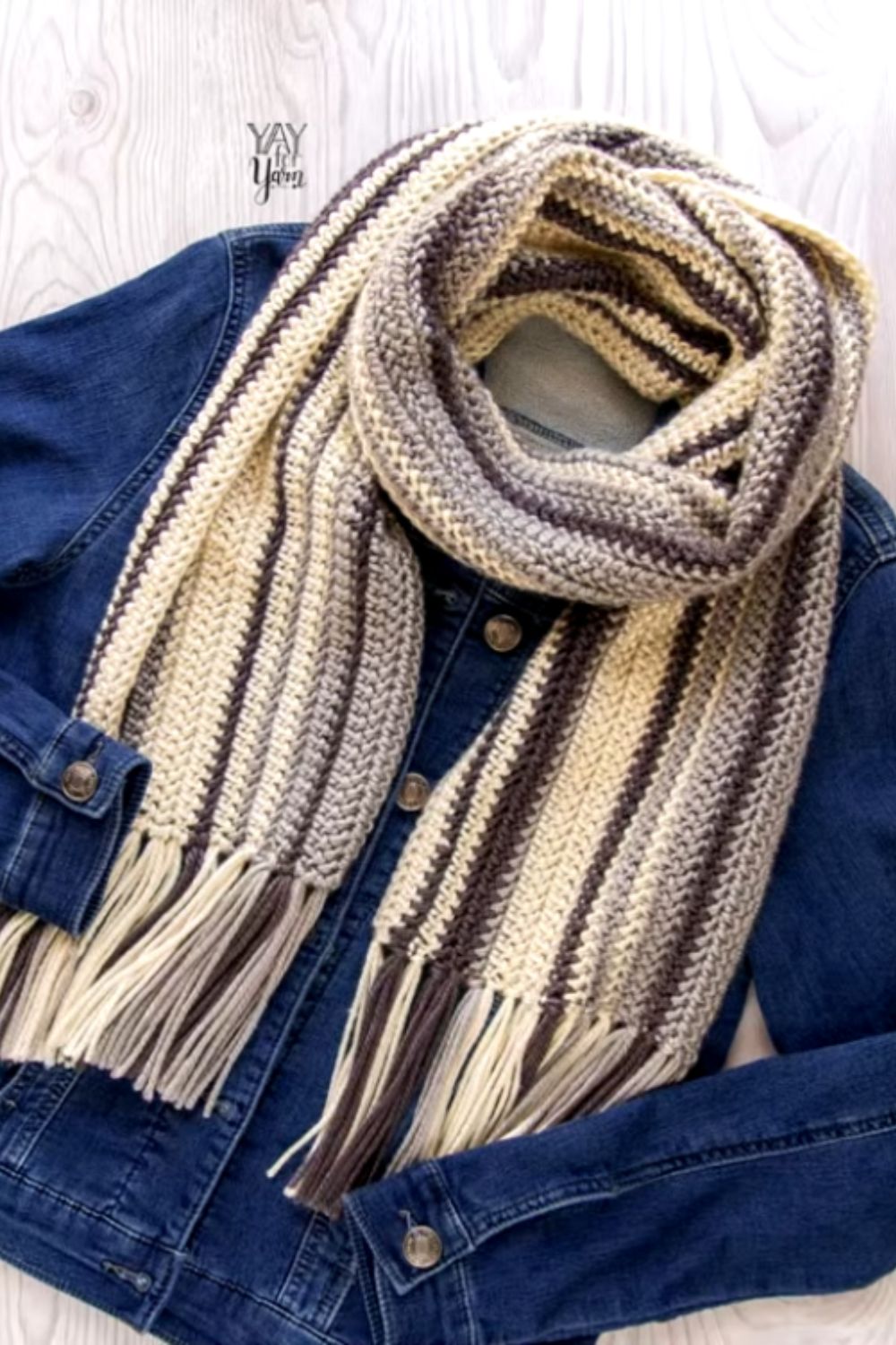 beginner crochet scarf