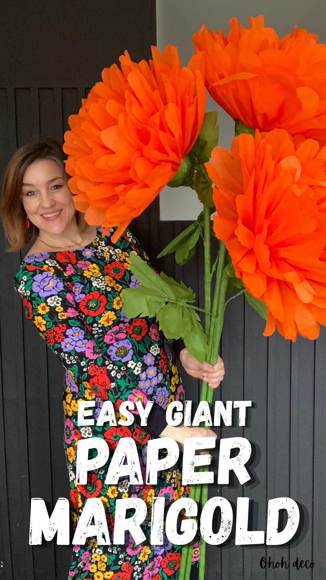 easy paper marigolds DIY large flowers
