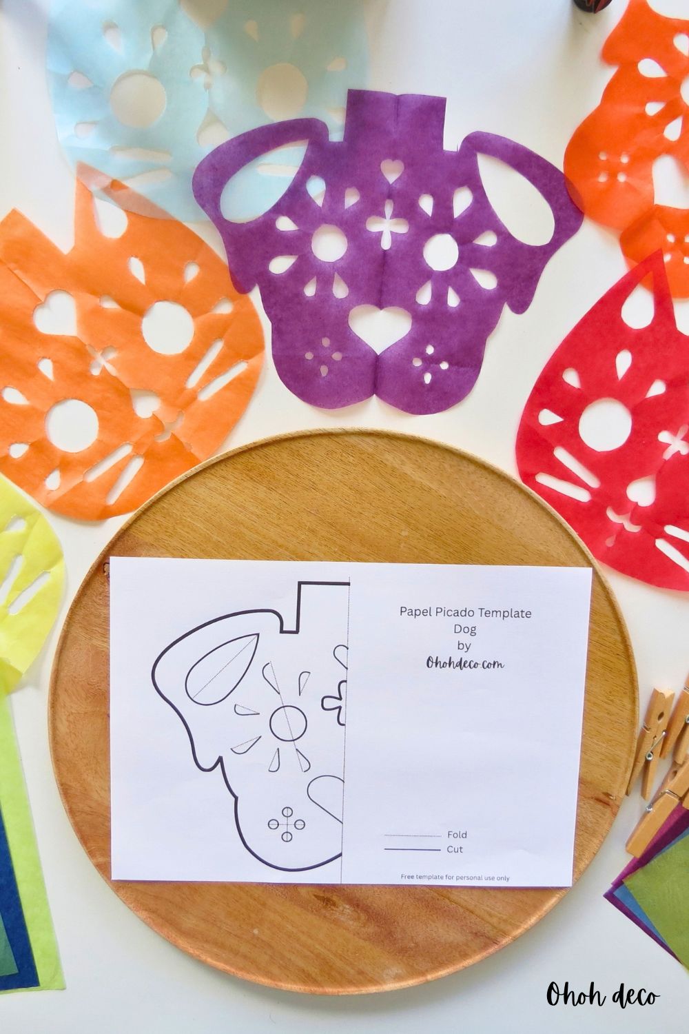 Free Papel Picado dog Templates